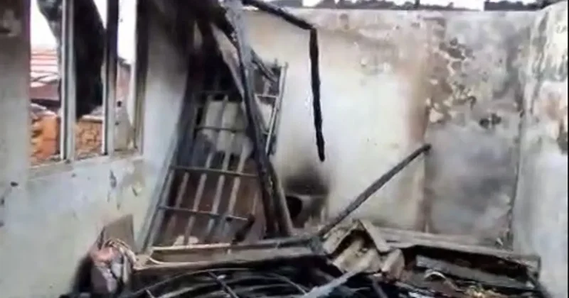 Metruk evde çıkan yangın korkuttu