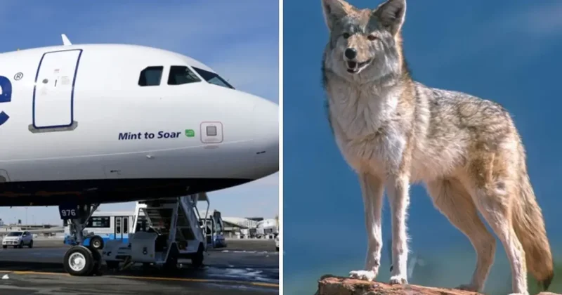 Kalkışta korku anları! Pistte kır kurduna çarpan uçak acil iniş yaptı