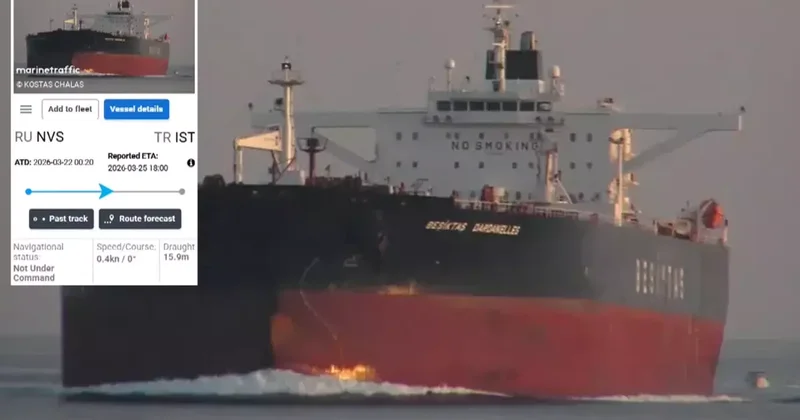 140 bin ton petrol yüklü Türk tankerine dron isabet etti