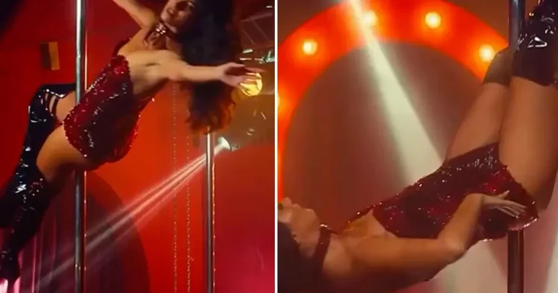 Üç ay özel ders aldı: İşte Tuba Büyüküstün ün ilk direk dansı performansı