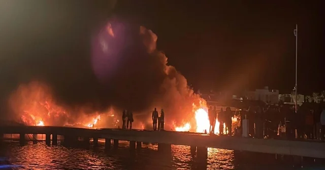 Bodrum da 7 motoryatın battığı marinadaki yangına ilişkin bilirkişi incelemesi başlatıldı Muğla Haberleri