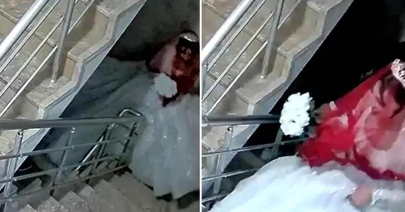 Düğün sonrası evlerinde baş başa kalmak isteyen gelin ve damada soğuk duş