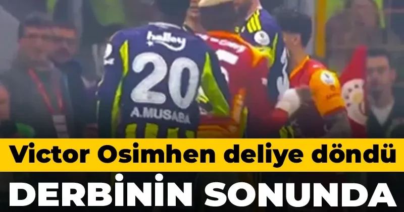 Derbinin son anlarında ortalık karıştı: Victor Osimhen deliye döndü