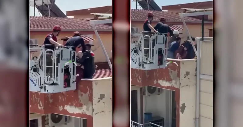 İntihara kalkışan kadın böyle kurtarıldı! İzmir de panik anları