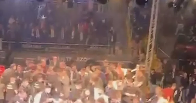 Trabzon da hafif sıklet maçında kavga: Ortalık bir anda karıştı