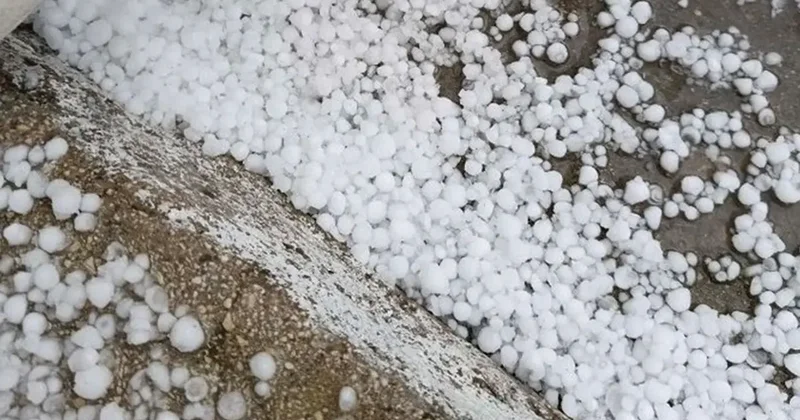 Gaziantep de dolu yağışı