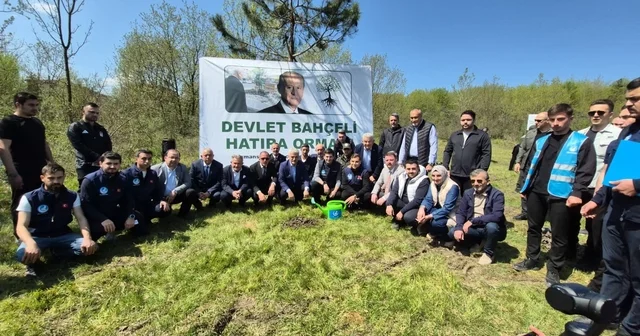 Düzce de Devlet Bahçeli Hatıra Ormanı na fidan dikildi Düzce Haberleri
