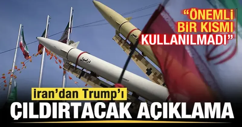 İran dan Trump ı çıldırtacak sürpriz açıklama: Önemli bir kısmı kullanılmadı