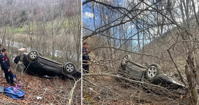 Tokat’ta kontrolden çıkan otomobil şarampole uçtu: 2 yaralı Tokat Haberleri