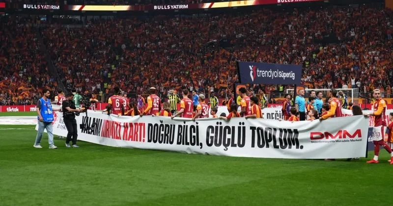 Galatasaray Fenerbahçe derbisinde anlamlı mesaj: Dezenformasyona kırmızı kart