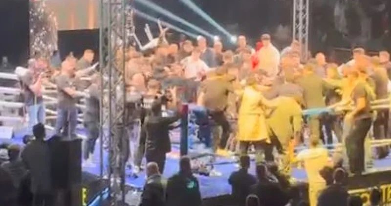 Trabzon da olaylı boks maçı