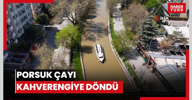 Porsuk Çayı kahverengiye döndü