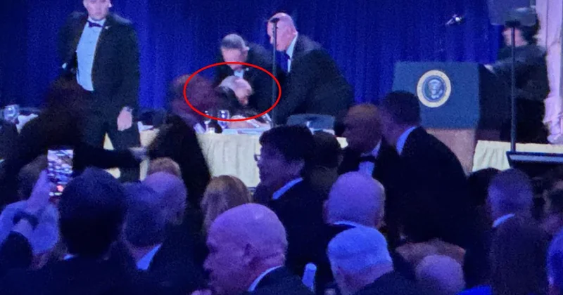 Trump ın katıldığı yemekte silahlı saldırı! Gizli servis tarafından salondan çıkarıldı