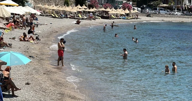 Bodrum da bayram tatilinde sahillerde yoğunluk Muğla Haberleri