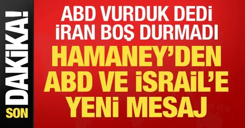 Hamaney den mesaj! İran: Hava sahamıza giren bir İHA düşürdük