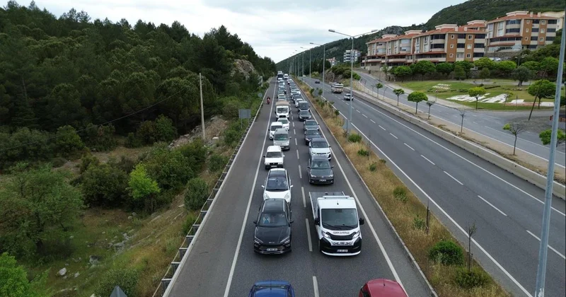 Bayram tatilinde Muğla ya araç akını