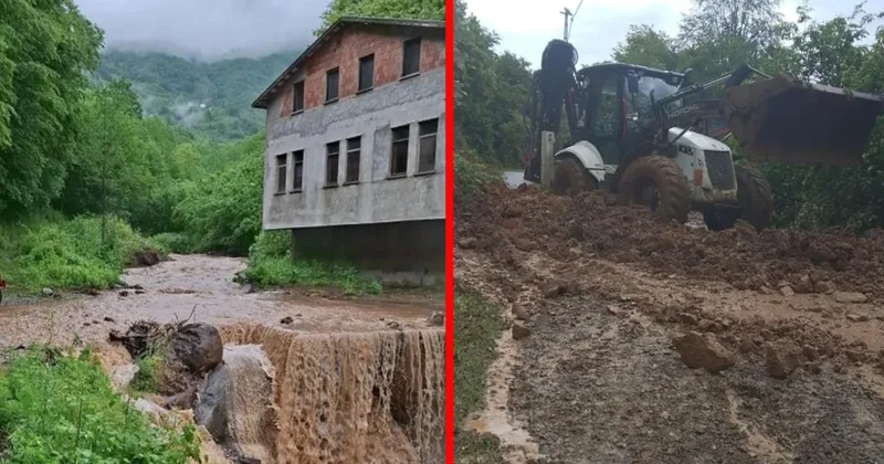 Borçka da sel ve heyelan kabusu: 6 köy yolu hasar gördü! Ekipler harekete geçti