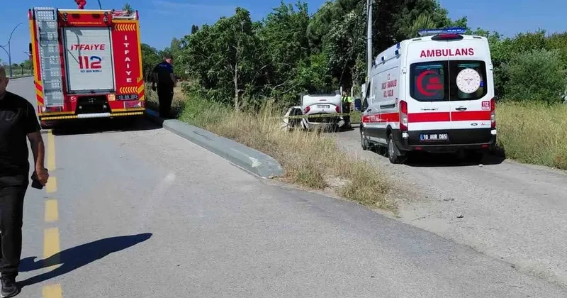 Edremit’te kontrolden çıkan otomobil savruldu: 1 ölü, 3 yaralı