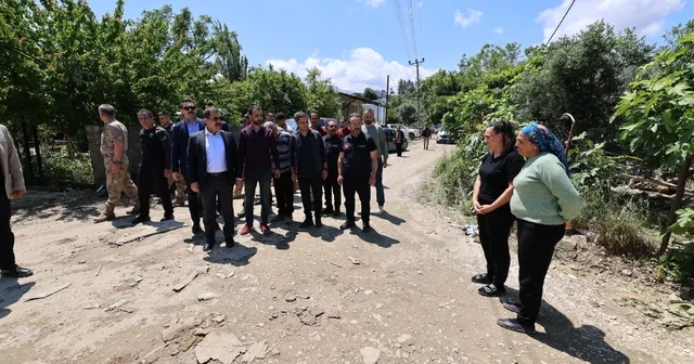 Defne de aşırı yağıştan etkilenen alanlar incelendi Hatay Haberleri