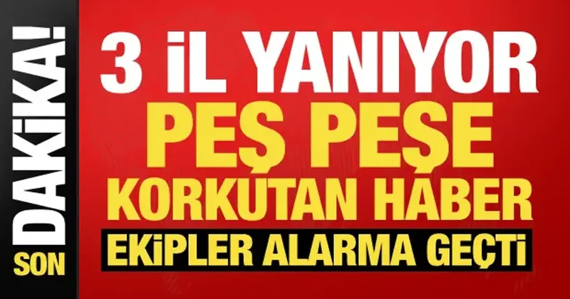 Antalya, Çanakkale ve Balıkesir de orman yangını! Çok sayıda ekip sevk edildi