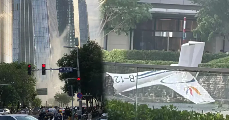 Çin’de küçük uçak 108 katlı gökdelene çarptı