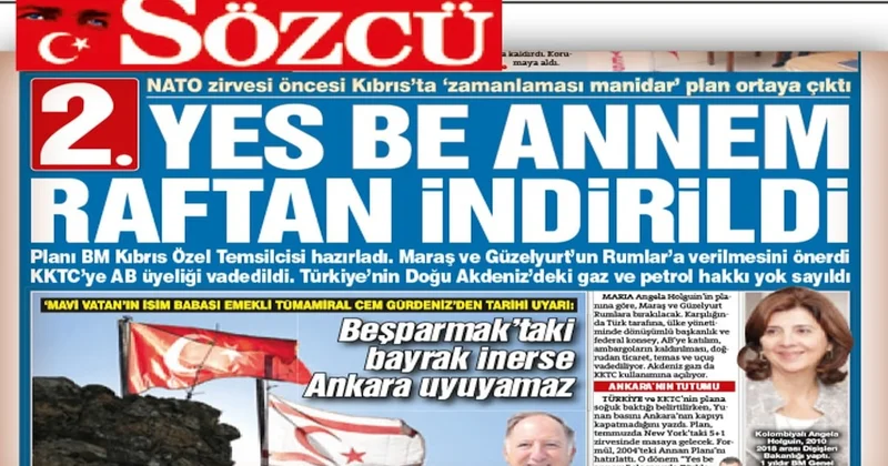 SÖZCÜ yazdı, MSB doğruladı: İktidar BM’nin Kıbrıs planını reddetti Sözcü Gazetesi