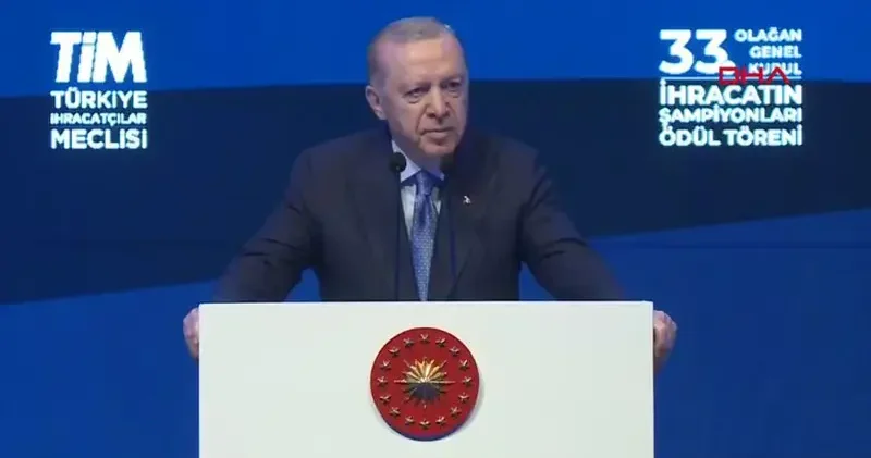 Cumhurbaşkanı Erdoğan TİM 33’üncü Genel Kurulu ve İhracat Şampiyonları Ödül Töreni’nde konuştu