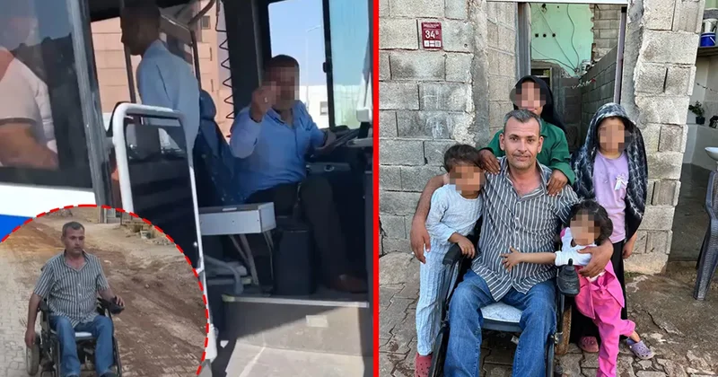 Engelli vatandaşı otobüse almayıp skandal sözler söylemişti! O şoförün cezası belli oldu: Kızım Babamı dövmüşler diye ağladı!
