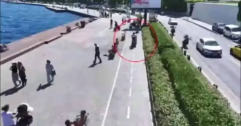 Yaya yoluna giren motosikletlilere dronlu takip: 407 bin lira ceza
