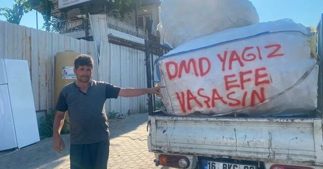 Kağıt toplayıcılarından DMD hastası Yağız Efe ye anlamlı destek Bursa Haberleri Habertürk Yerel Haberler