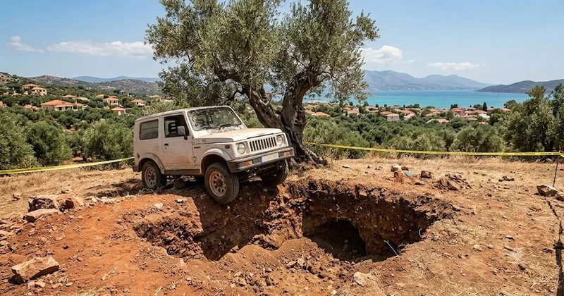 Aracını park ederken binlerce yıllık sırrı ortaya çıkardı Sözcü Gazetesi