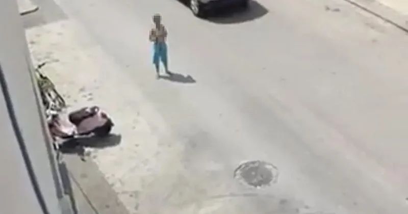 Yarı çıplak sokağa çıkan kadın daha sonra 3. kattan atladı
