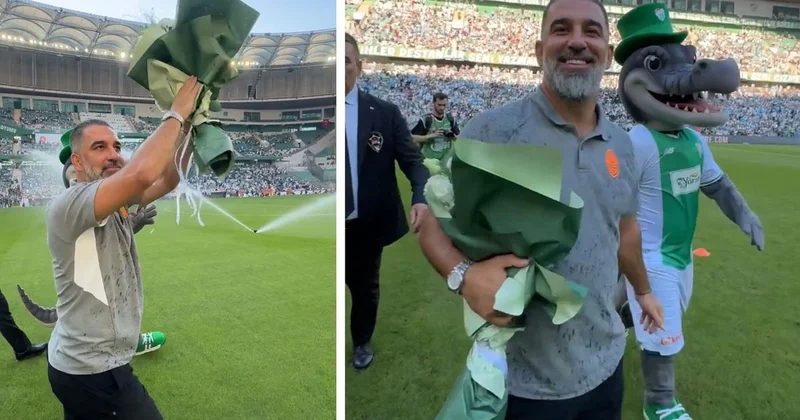 Bursaspor tribünlerinden Arda Turan a sevgi seli! Tüm stat o sesle inledi
