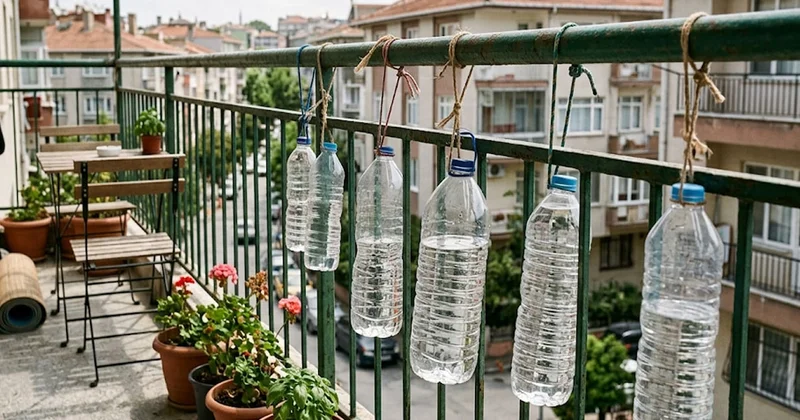 Balkonuna pet şişe asan komşunuzun meğer bir bildiği varmış Sözcü Gazetesi