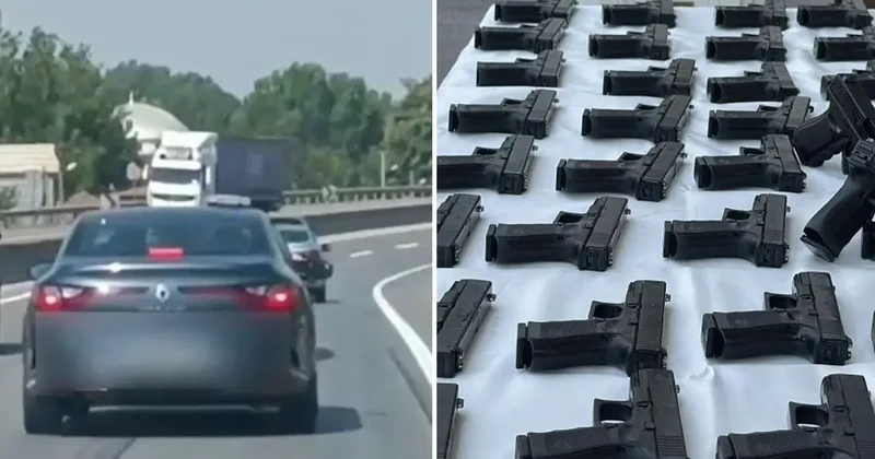 Nefes kesen kovalamaca! İstanbul ve Kocaeli’ne silah sevkiyatı yapacaktı, Sakarya’da 100 tabancayla yakalandı