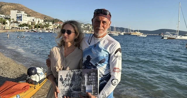 İstanbul dan kanoyla çıktığı Türkiye yolculuğunda 83 gün sonra Bodrum a ulaştı Muğla Haberleri Habertürk Yerel Haberler