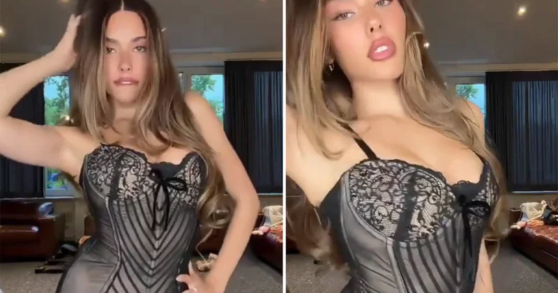 Dünyaca ünlü şarkıcı Madison Beer kameranın karşısına geçti! O hareketi olay oldu