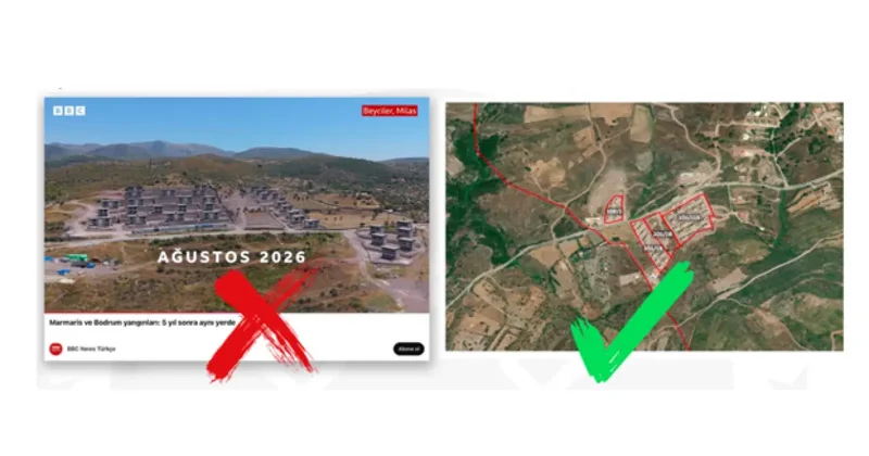 ‘Milas ta yanan ormanlara villa yapılıyor’ iddiası: Gerçek ortaya çıktı