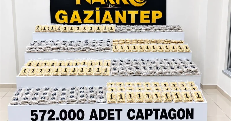 Gaziantep te 572 bin uyuşturucu hap ele geçirildi