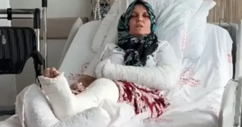 Kavgada 3 çocuk annesinin kolu ve bacağı kırıldı