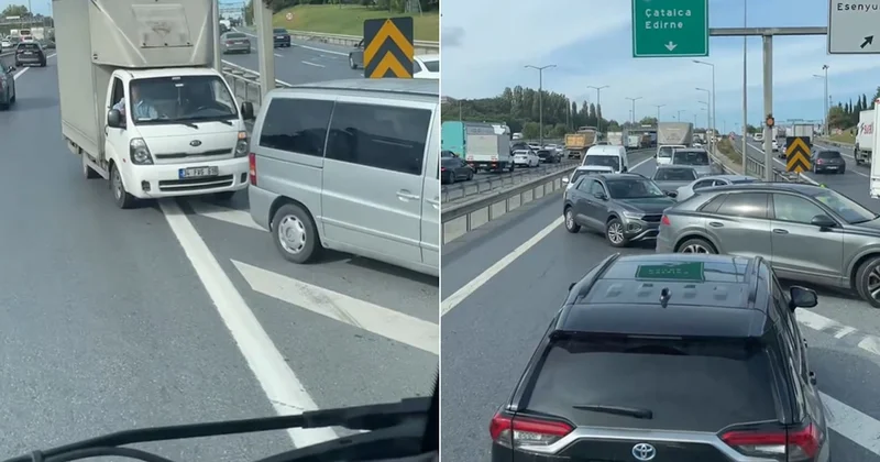 Pes dedirten hareket: Trafikten kaçmak için ters yöne girdiler Sözcü Gazetesi