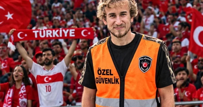 Bir zamanlar sahada ter döküyordu! Türkiye Fransa maçında güvenlik görevlisi oldu