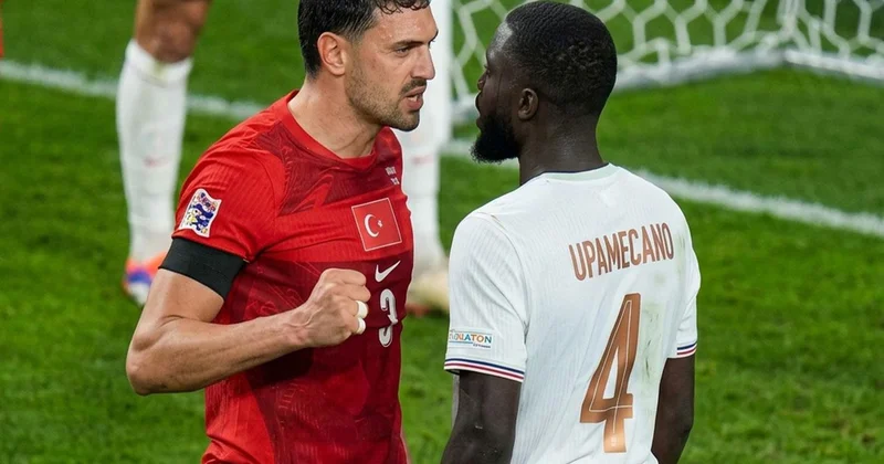 Maça damga vuran anlar! Merih Demiral kendisini zor tuttu