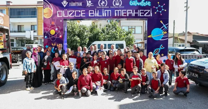 Düzce de bilim meraklıları şenlikte buluştu
