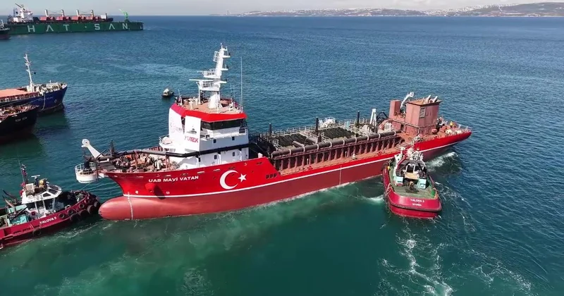 Türkiye nin ilk yerli ve milli tarama gemisi suya indi
