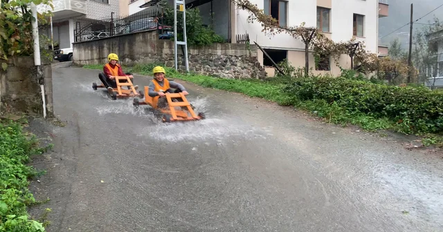 Rize de sağanak altında Laz Ralli heyecanı Rize Haberleri