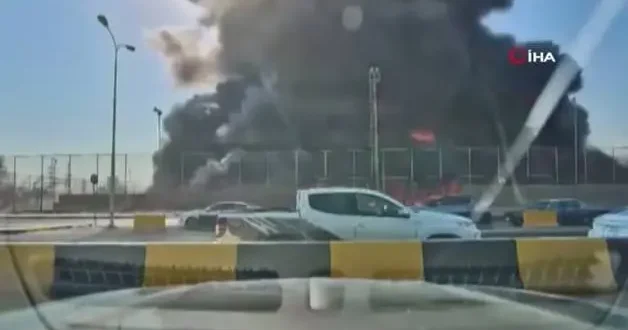 Irak’tan korkutan görüntü! Petrol sahasındaki dev patlamada 1 kişi öldü