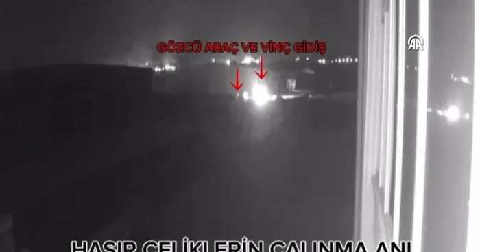 Osmaniye de 18,8 ton çelik hasır çalan 2 zanlı tutuklandı
