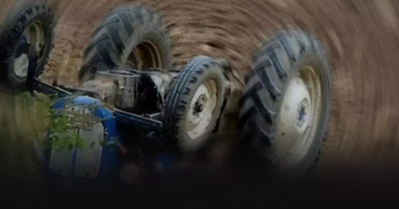 Ordu da feci kaza! Şarampole devrilen traktörün sürücüsü öldü