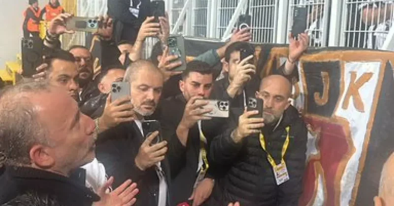 Sergen Yalçın tribünlere giderek taraftara derbi sözü verdi!